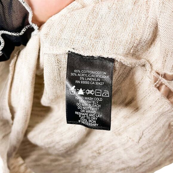 NIC+ZOE Weekend Warrior Sweater Neutral Mix Boho Rustic Distressed Grunge - Picture 8 of 8